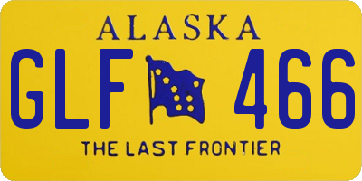 AK license plate GLF466