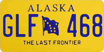 AK license plate GLF468