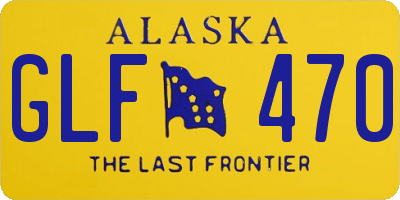 AK license plate GLF470