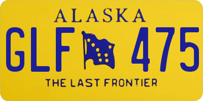 AK license plate GLF475
