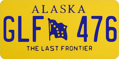 AK license plate GLF476