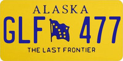 AK license plate GLF477