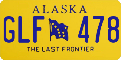 AK license plate GLF478