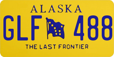 AK license plate GLF488