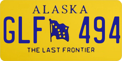 AK license plate GLF494