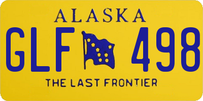 AK license plate GLF498