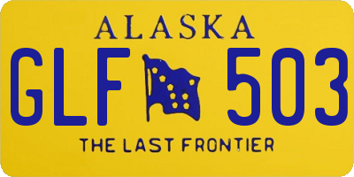 AK license plate GLF503