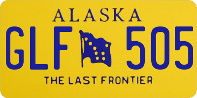 AK license plate GLF505