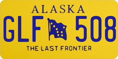 AK license plate GLF508