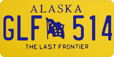 AK license plate GLF514