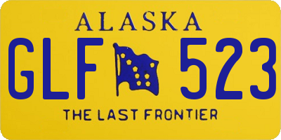 AK license plate GLF523
