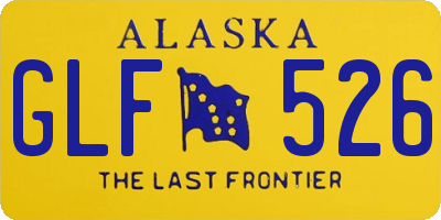 AK license plate GLF526