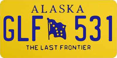 AK license plate GLF531