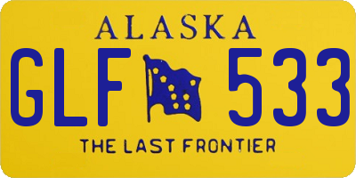 AK license plate GLF533