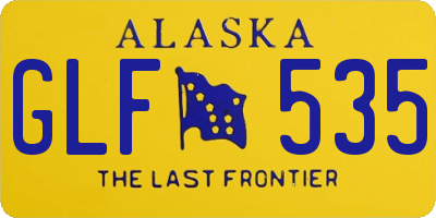 AK license plate GLF535