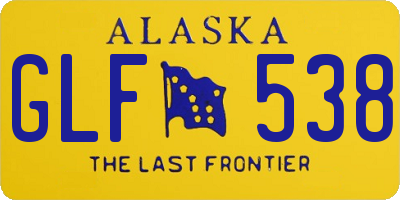AK license plate GLF538