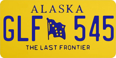AK license plate GLF545