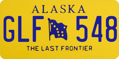AK license plate GLF548