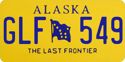 AK license plate GLF549