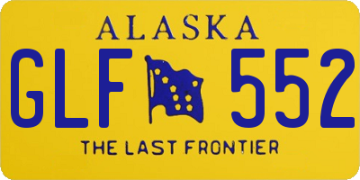 AK license plate GLF552