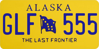AK license plate GLF555
