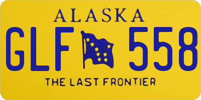 AK license plate GLF558