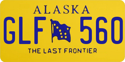 AK license plate GLF560