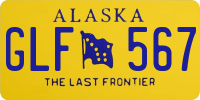 AK license plate GLF567