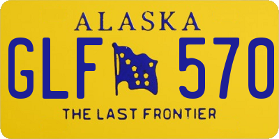 AK license plate GLF570