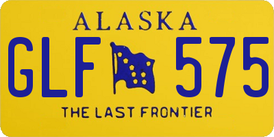 AK license plate GLF575