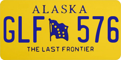 AK license plate GLF576