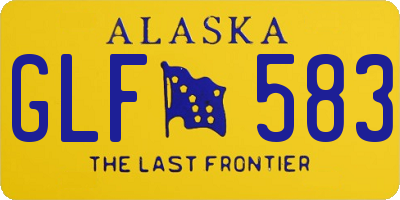 AK license plate GLF583