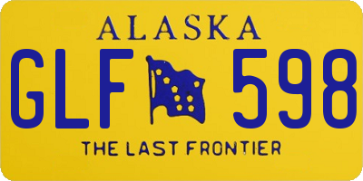 AK license plate GLF598