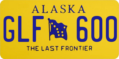 AK license plate GLF600
