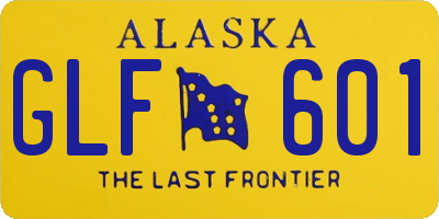 AK license plate GLF601