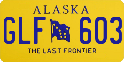 AK license plate GLF603