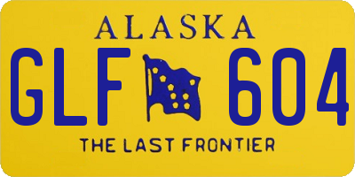 AK license plate GLF604