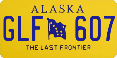 AK license plate GLF607