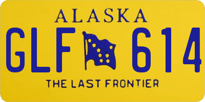 AK license plate GLF614