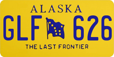 AK license plate GLF626