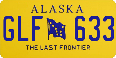 AK license plate GLF633
