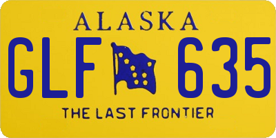 AK license plate GLF635