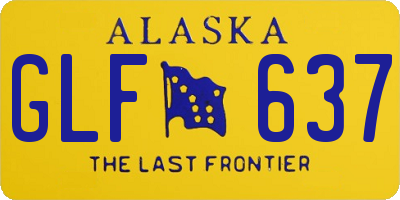 AK license plate GLF637