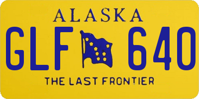 AK license plate GLF640