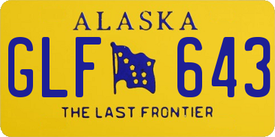 AK license plate GLF643