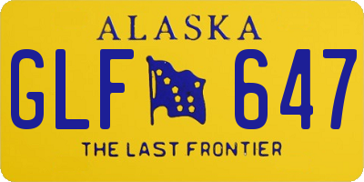 AK license plate GLF647