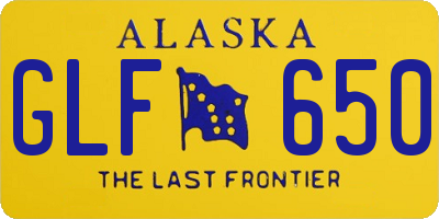 AK license plate GLF650