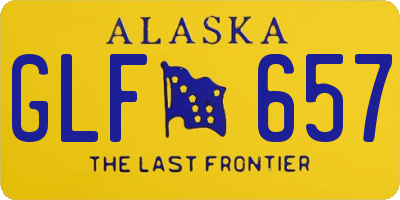 AK license plate GLF657