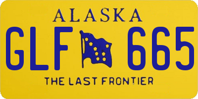 AK license plate GLF665