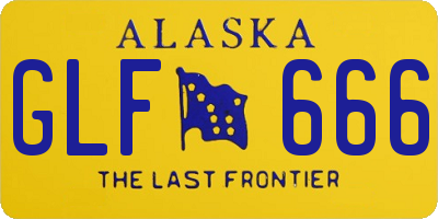 AK license plate GLF666